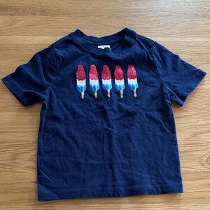 Hanna Andersson Navy Blue Tee with Popsicle Print